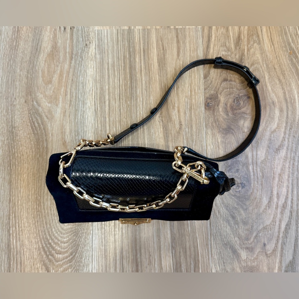 Michael Kors Cece Python-Embossed Leather Shoulde… - image 11